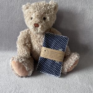 Lingettes lavables (Lot de 10) - Rectangulaires - Bleu marine étoiles blanches