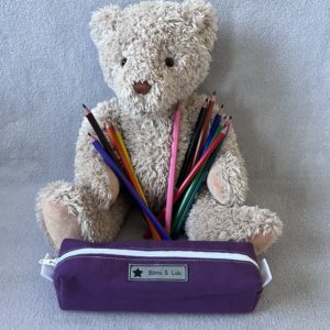 Trousse d'école - Petit format - Modèle aubergine