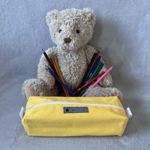 Trousse d'école - Grand format - Modèle jaune
