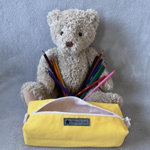 Trousse d'école - Grand format - Modèle jaune
