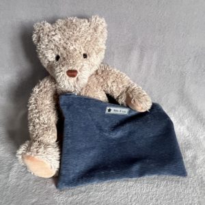 Trousse plate - Velours - Bleu