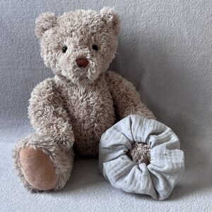 Chouchou - Double gaze - Gris clair tirets dorés