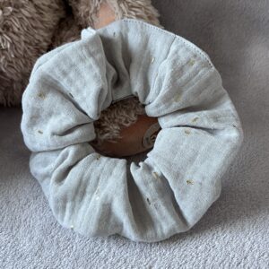 Chouchou - Double gaze - Gris clair tirets dorés
