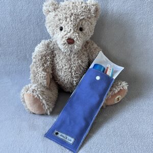Etui pour brosse à dent et dentifrice - Coton épais - Bleu