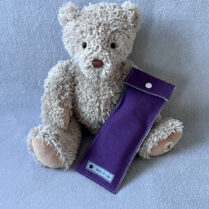 Etui pour brosse à dent et dentifrice - Coton épais - Aubergine