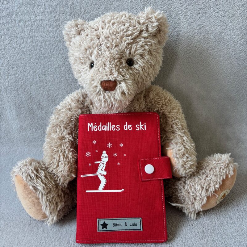 Livret médailles de ski - Garçon ou Fille - Rouge