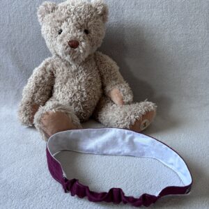 Bandeau cheveux - Double gaze - Rouge bordeaux