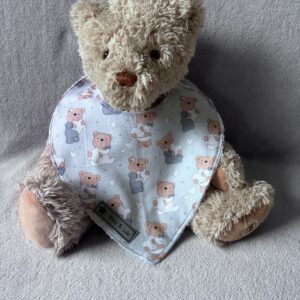 Bavoir bandana - Modèle Nounours étoile coeur