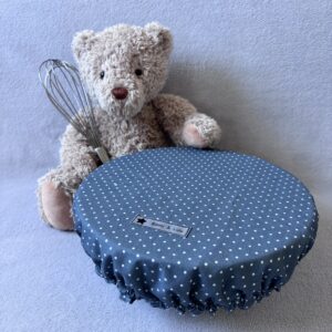 Charlotte alimentaire couvre-plat 32 cm - Gris pois blancs - Bio