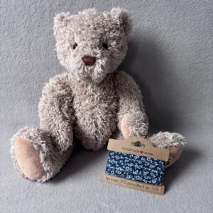 Paire de lacets - Coton - Bleu marine fleurs