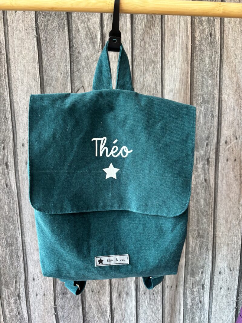 Sac à dos enfant - Velours jaune