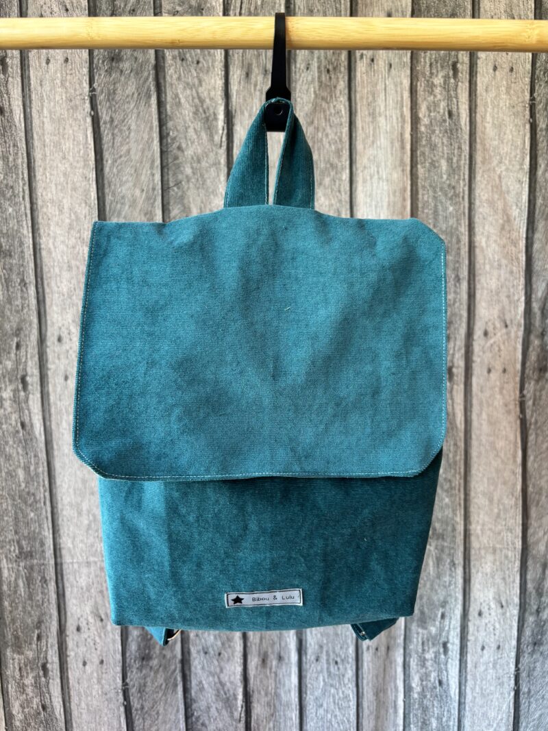 Sac à dos enfant - Velours bleu