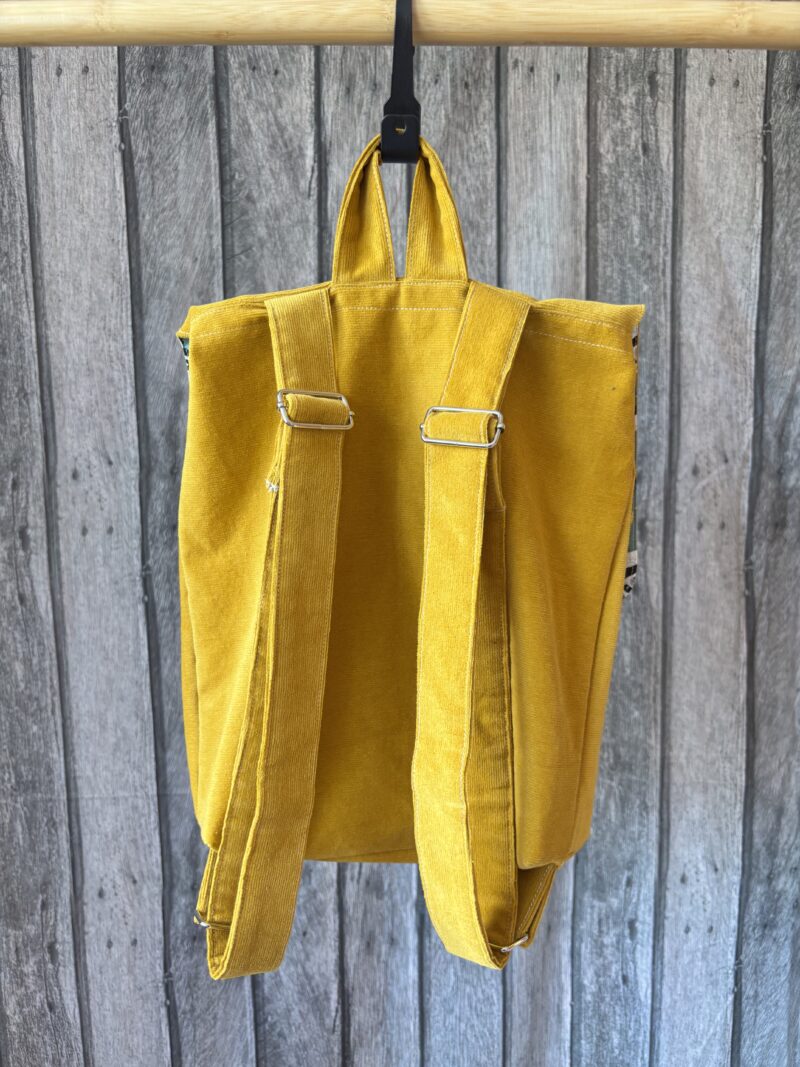 Sac à dos enfant - Velours jaune