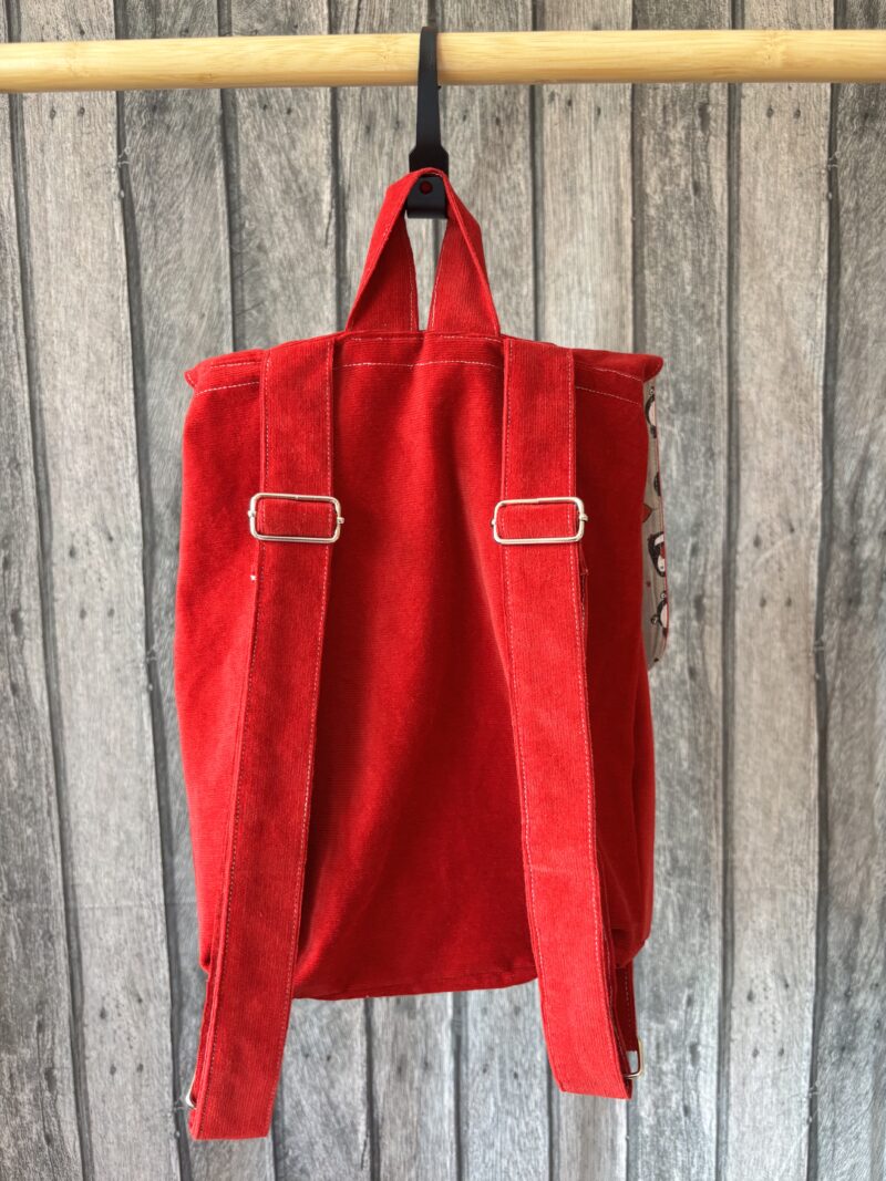 Sac à dos enfant - Velours rouge