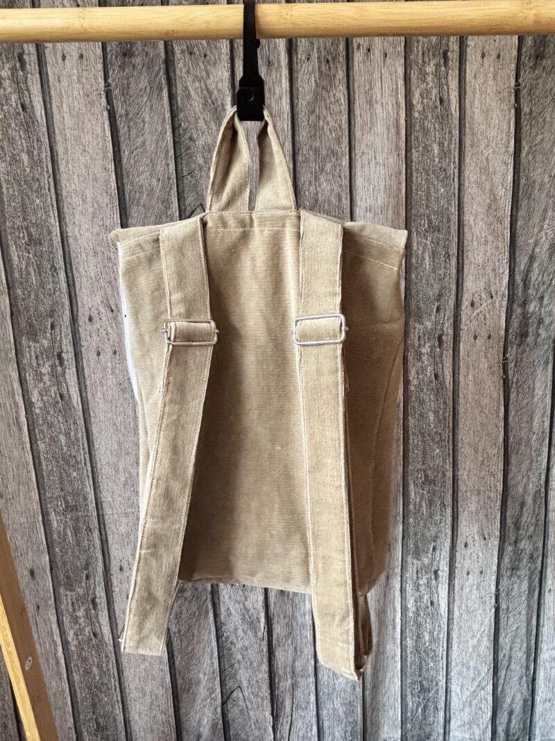 Sac à dos enfant - Velours taupe