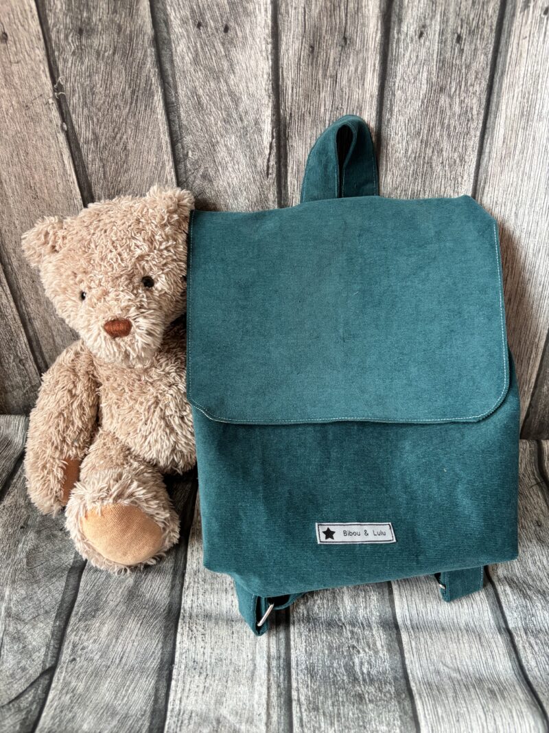 Sac à dos enfant - Velours bleu